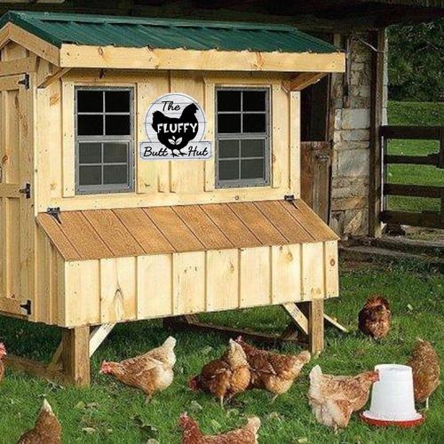 The Fluffy Butt Hut - Decoración De Pollo De Pvc Para Granja