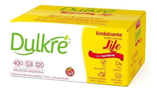 Dulkre Life Con Sucralosa Caja X 400 Sobres