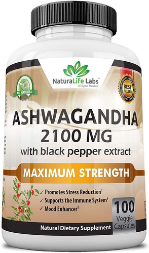 100\xa0cápsulas De Vegetarianas Organic Ashwagandha De 10.