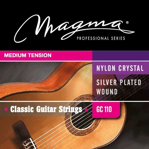 Magma Gc110 Encordado Guitarra Clasica Nylon Silver Plated W