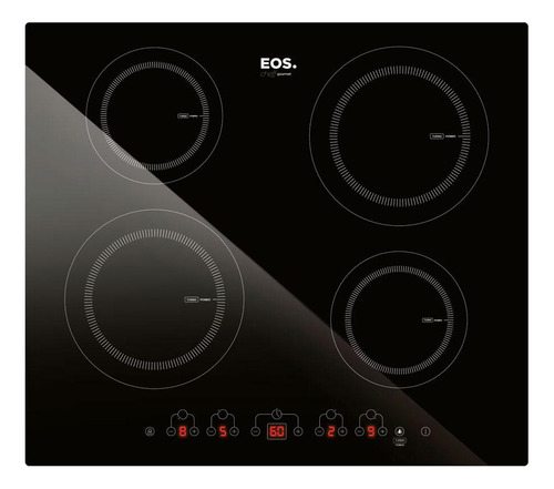 Fogão cooktop elétrica EOS Modelo:ECI04EP preto 220V