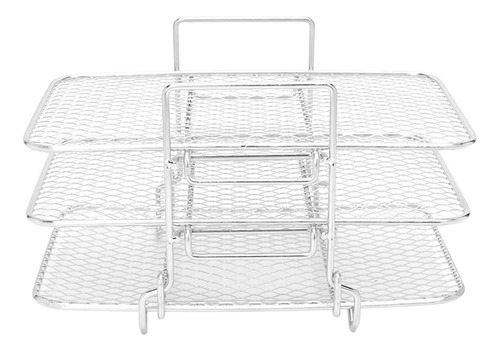 Freidora De Acero Inoxidable, 3 Estantes Apilables