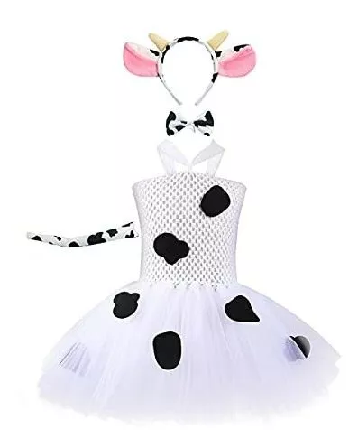 Disfraz Talla (6-7 Años) Para Niña De Vaca Lechera