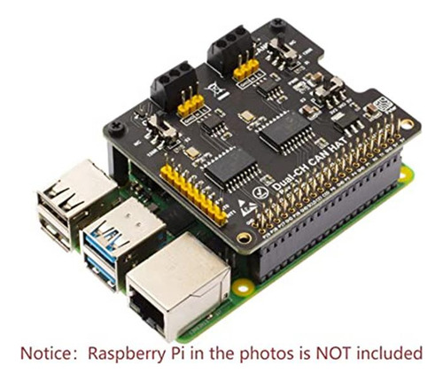 Xicoolee Dual-ch,can Bus Expansion Hat Para Raspberry Pi,