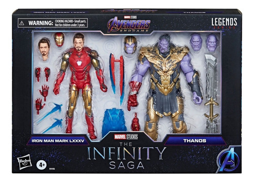 Figura De Acción Marvel Iron Man Y Thanos (endgame 2019)