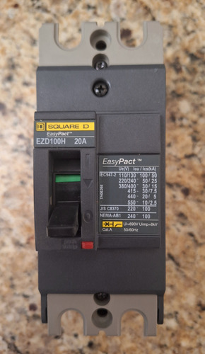 Breaker 2x20 Ezd100h Square D