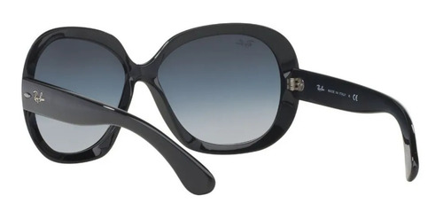 Imagen 5 de 6 de Anteojos de sol Ray-Ban Jackie Ohh II Standard con marco de nailon color gloss black, lente grey degradada, varilla gloss black de nailon - RB4098