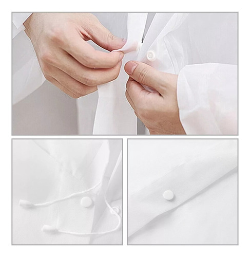 Capa Portátil For Con Capucha Capa Lluvia Tipo Manga