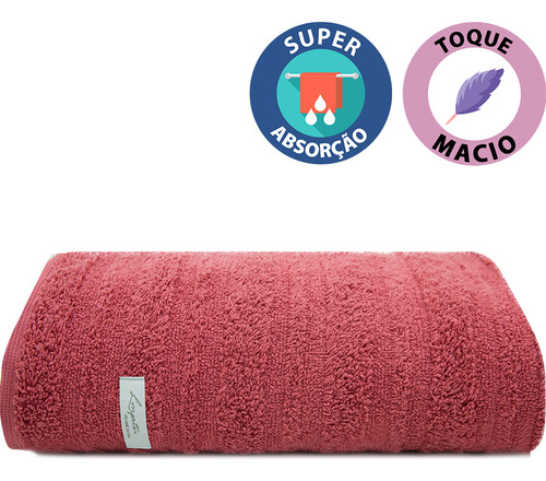 Toalhas de banho e rosto 100% algodão Kit com 4 vermelho Loft Lm Peter