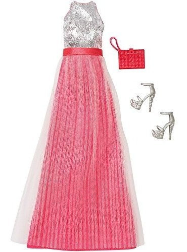 Barbie Fashion - Gone Glam Pink - Vestido De Plata Con Zapat
