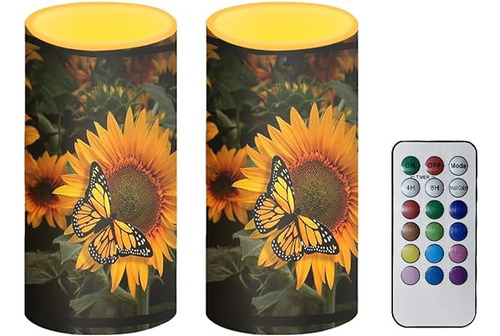 Hermosas Velas Led Sin De Mariposa De Girasol Que Funcionan