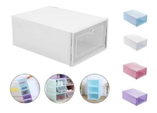 Imagen 3 de 4 de Cajas Organizadoras De Zapatos Cajas Apilables Zapateras X12