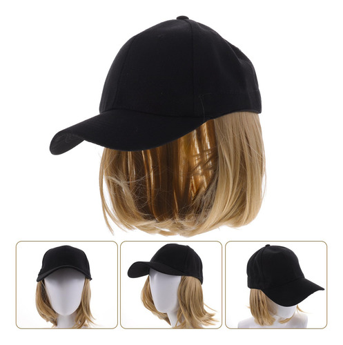 Peluca De Lona Con Sombrero Extensiones De Cabello Para