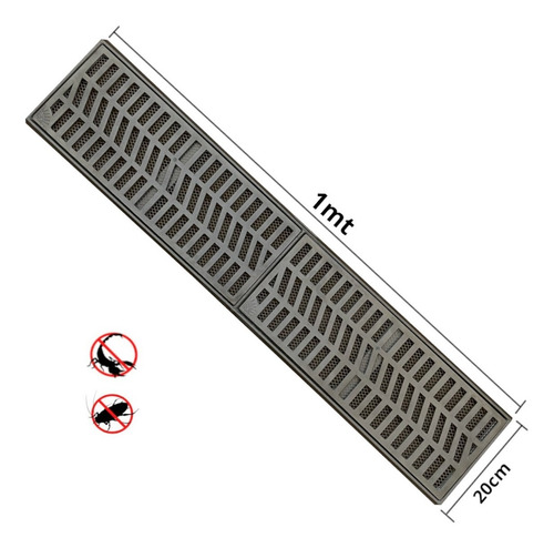 Ralo Linear 20x100 Al Reforçado Grelha C/ Suporte C/tela 19m