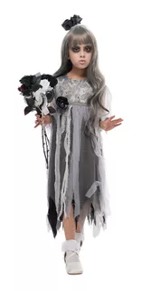 Disfraz De Novia Fantasma Gótica De Halloween Para Niñas