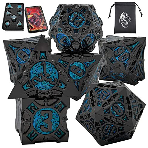 Set De Dados Metálicos Para Dungeons & Dragons