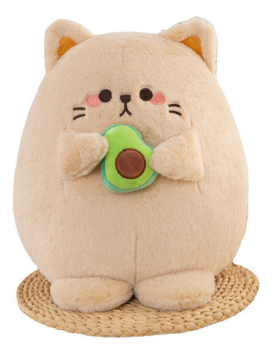 1pcs Lindo Regalo De Peluche De Gato Con Aguacate 25cm