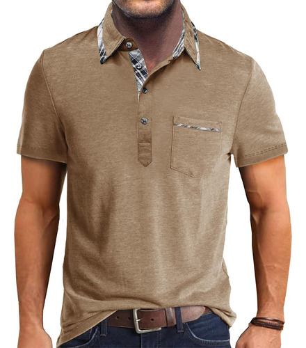 Camisetas Hombre Casual Playera Polo De Verano Manga Corta