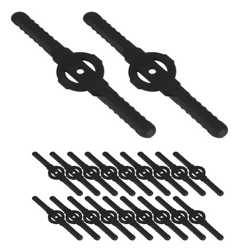 20 Cuchillas Para Cortacésped Inalámbrico De 139 Mm Negro