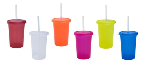 Vaso Con Popote De 470ml Personalizado