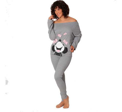 Pijama Mujer Minnie Mouse Legging Blusa Manga Larga 9249