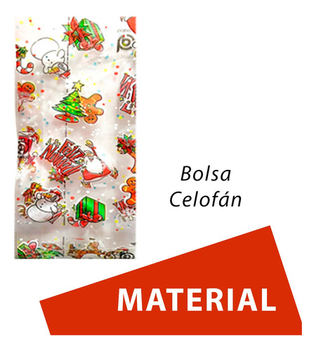 Bolsas Para Dulces Navidad Aguinaldos 100 Piezas