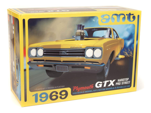 Amt 1969 Plymouth Gtx Hardtop Pro Street 1:25 Kit De Modelo 