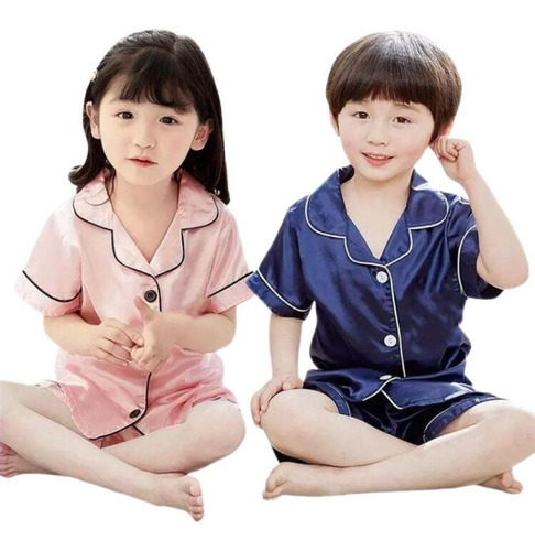 Imagem 3 de 5 de Pijama Infantil Americano Luxo Masculino Curto Manga