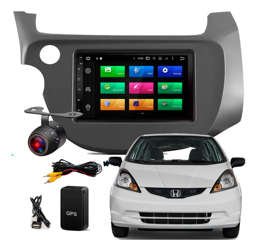 Central Multimidia Honda Fit 2009 A 2014 Android Gps 2gb Cam