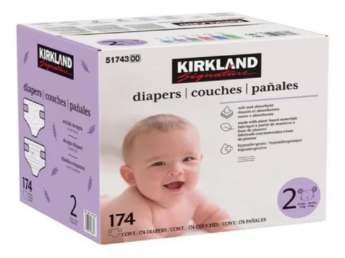 Caja De Pañal Kirkland Signature Etapa 2 Unisex
