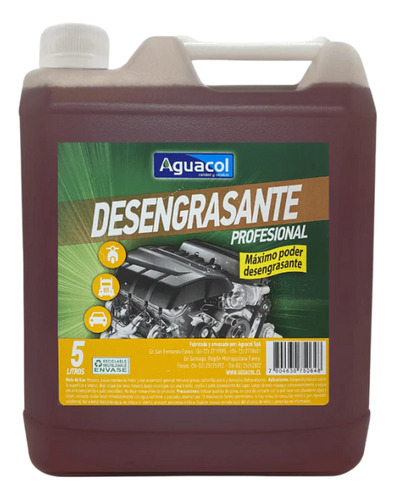 Desengrasante Profesional Aguacol 5l El Mejor De Chile