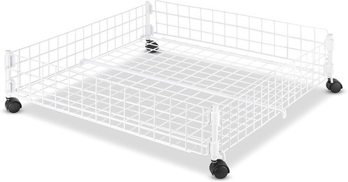 Whitmor - Carrito De Cama Enrollable Con Alambre Blanco 