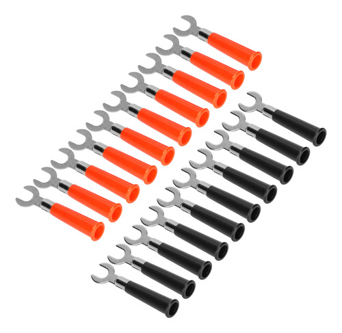 Conector Banana Y Spade, 20 Unidades, Rojo Y Negro, 19 A, Bu