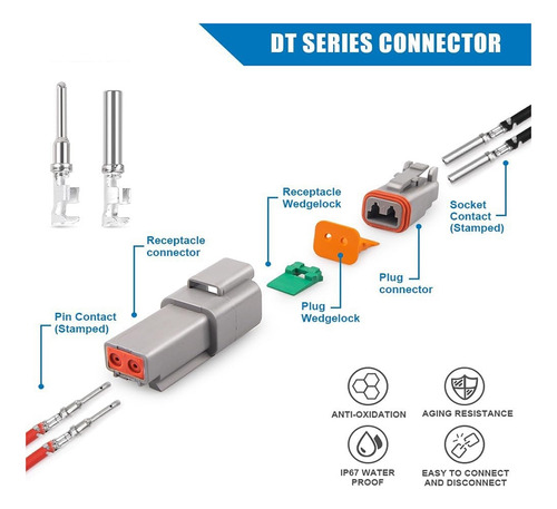 12 Kits De Conectores De La Serie Dt, 2, 3, 4, 6, 8, Conecto
