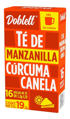 Te Manzanilla Curcuma Canela Doblett 19.2 Grs
