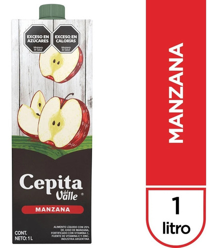 Jugo Cepita del valle Manzana con vitaminas