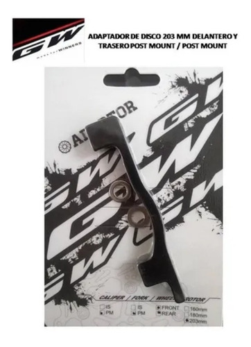 Adaptador Freno Disco Gw Post Mount 203mm Mordaza Bicicleta