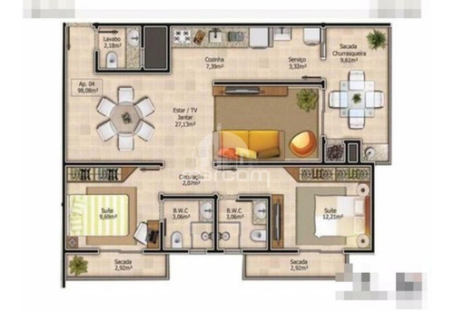 Imagem 8 de 10 de Apartamento Residencial Em Navegantes - Sc, Gravata - Mc2-779
