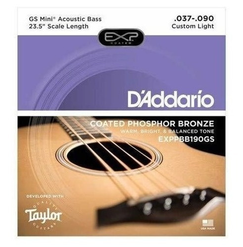 D Addario Exppbb190gs Cuerdas Bajo Acustico Recubiertas De B