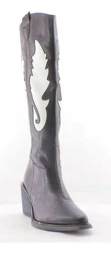 Bota Ca a Alta Dama Mujer Texana Luna Chiara Leti Cshoes
