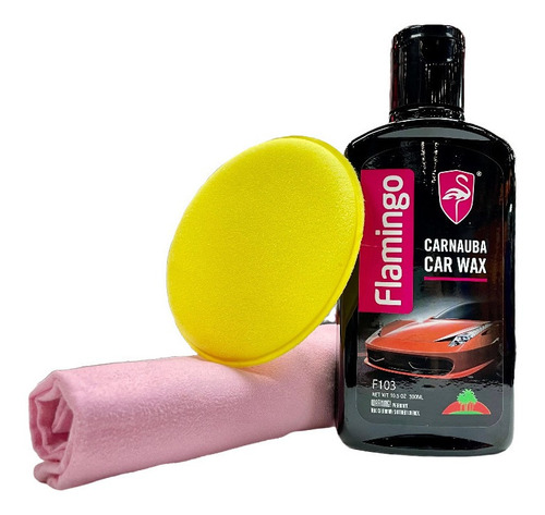 Kit Cera Pulida Rapida Car Wax Carnauba + Aplicador Y Paño