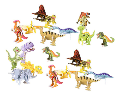 Diy 3d Puzzle Stem Toys Forma Puzzle A Juego Para Dinosaurio