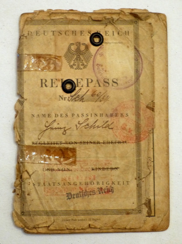 Antiguo Pasaporte Aleman Deutsches Reich Reise-pass 1937