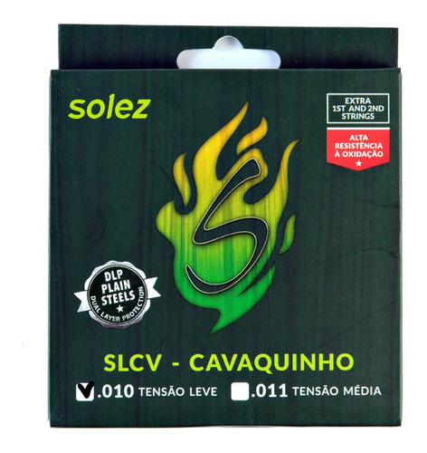 Encordoamento Solez P/cavaco Dlp 010/030 Slcv Tensão Leve