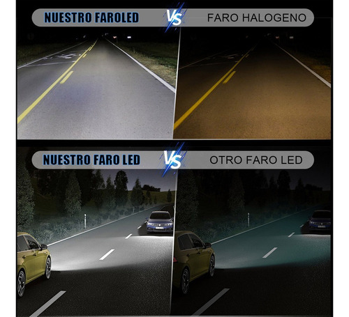 Kit De Focos Led De 4 Lados 12000lm 9005 H11 Para Chevy