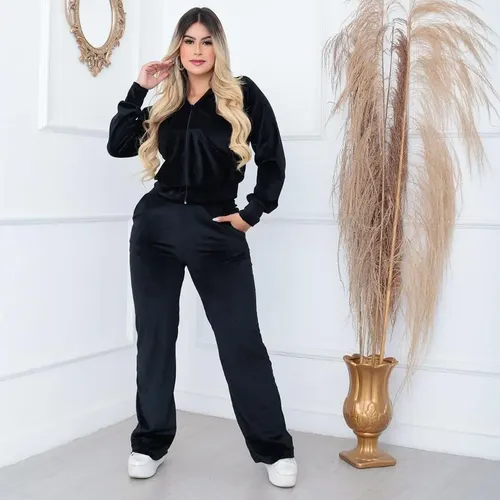 Conjunto Plush Feminino Inverno Agasalho Frio Veludo Premium