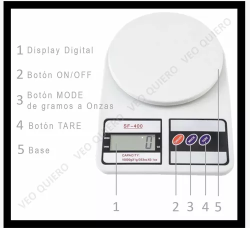 Balanza De Cocina Digital a Pilas h/10kg Lanzarote