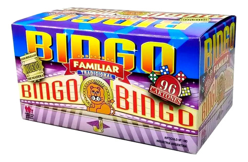 Bingo Familiar 96 Cartones + Fichas Juego De Mesa Loteria Ep