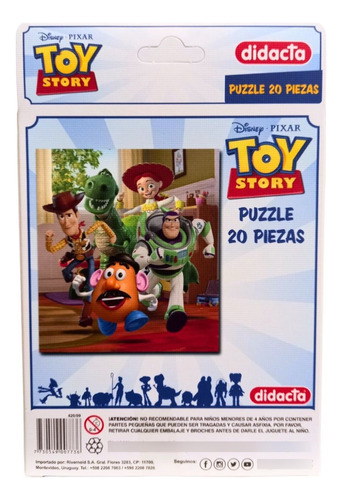Puzzle Toy Story Didacta Disney Pixar 20pcs Divertido Facil
