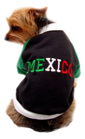 Chamarra Negra México Perro Talla 5 Mundial Futbol Pet Pals
